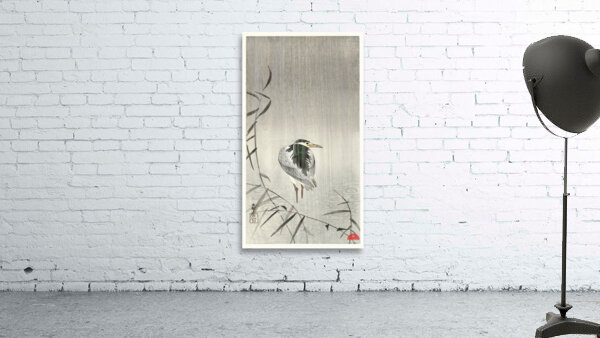 Kwak in rain 1900 - 1936 by Ohara Koson 1877-1945. Wall Preview