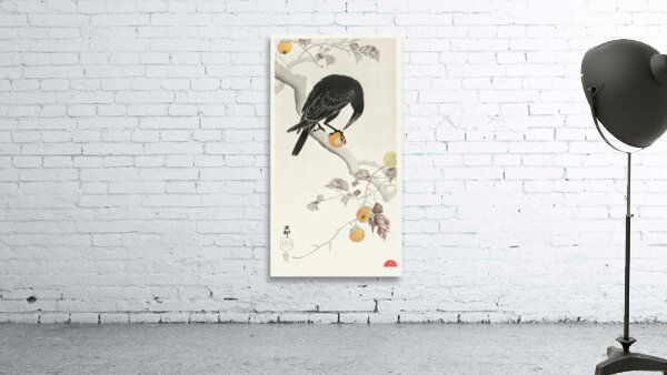 Crow with kaki fruit 1900 - 1910 by Ohara Koson 1877-1945. Wall Preview
