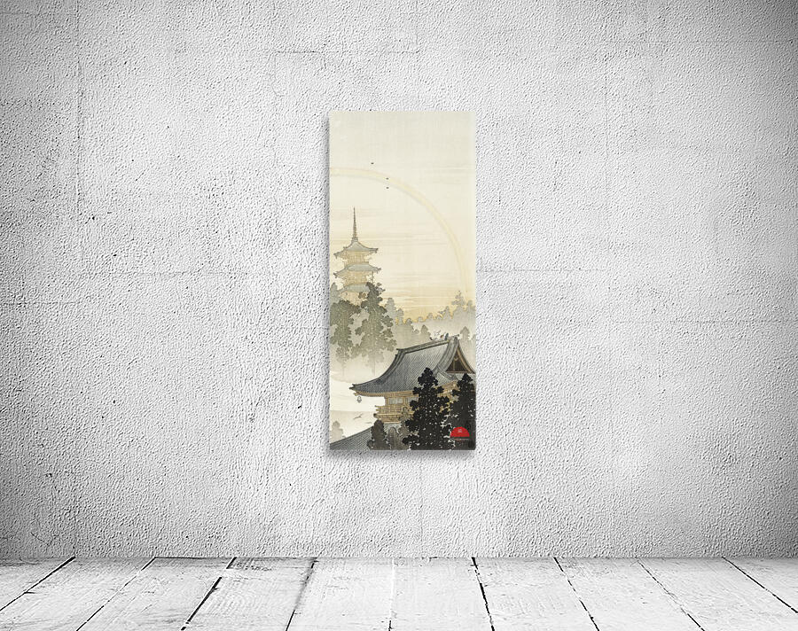 Pagoda and rainbow 1900 - 1910 by Ohara Koson 1877-1945. Wall Preview