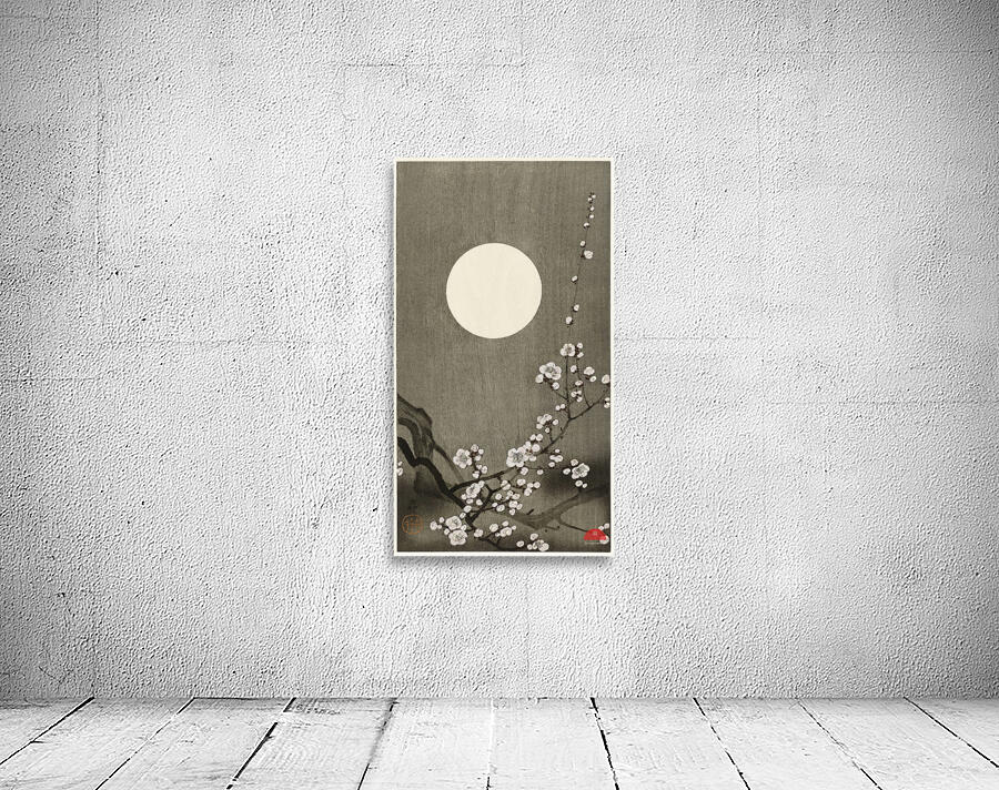 Blooming plum blossom at full moon 1900-1936 by Ohara Koson 1877-1945. Wall Preview