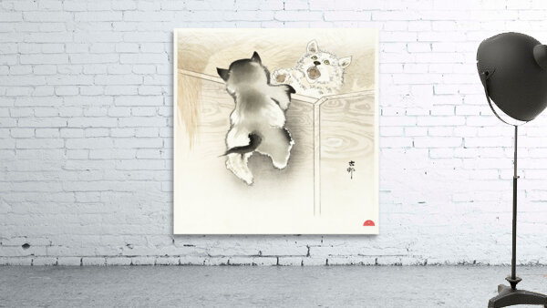Two playing dogs 1900 - 1930 by Ohara Koson 1877-1945. Wall Preview