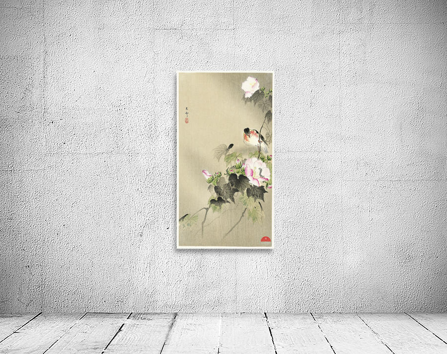 Bird and caterpillar 1900 - 1930 by Ohara Koson 1877-1945. Wall Preview