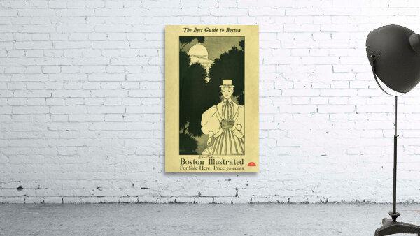 The Best Guide to Boston 1898–1900 poster of a woman by Ethel Reed.  Wall Preview