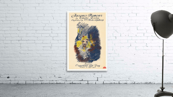 Jacques Damour 1896 poster of a man and a woman by Ethel Reed.  Wall Preview