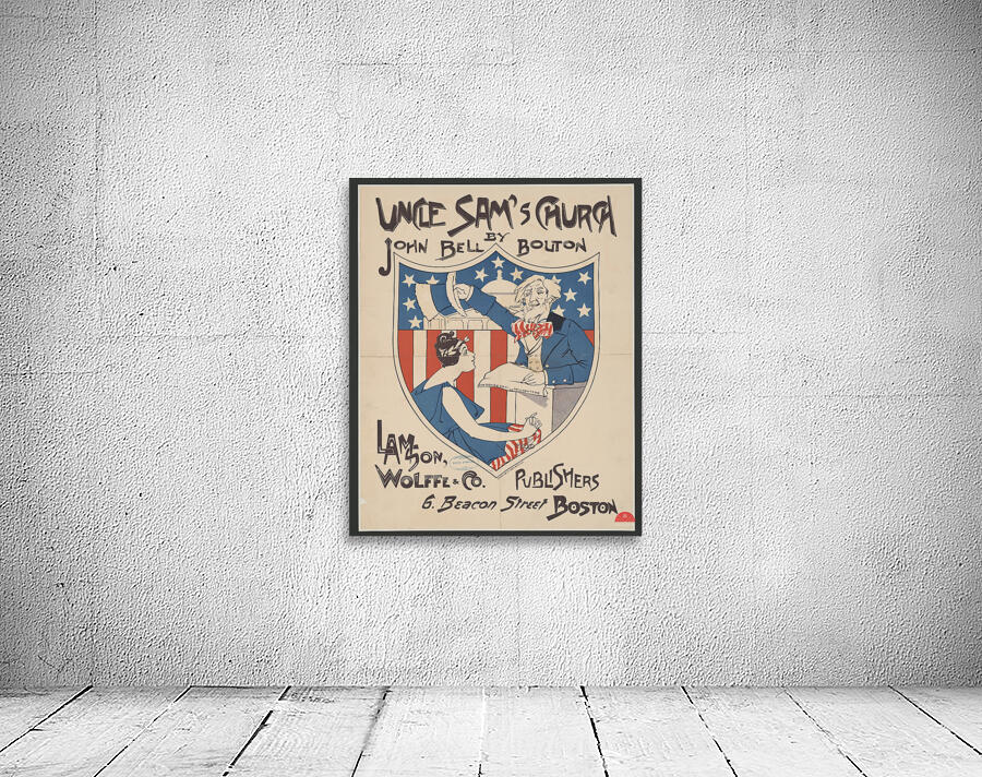 Uncle Sams church 1895 print by  Ethel Reed Wall Preview