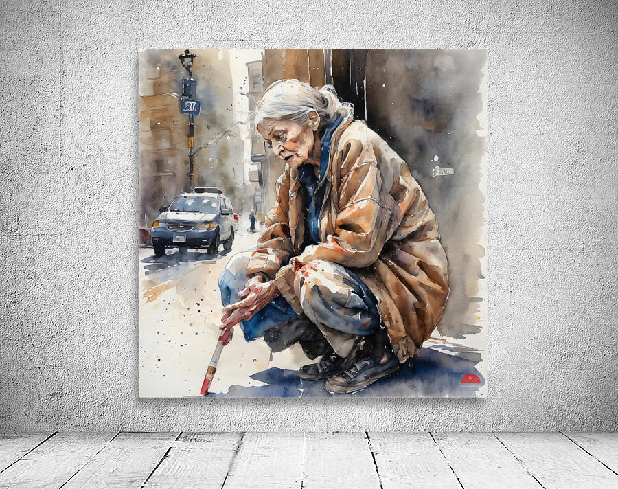 Watercolor  “Deliver Me“  By Bruce Lazarus Wall Preview