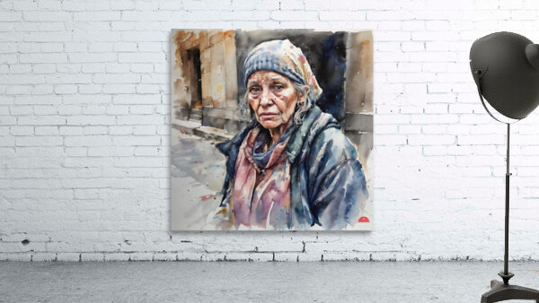 Watercolor “Im Truly Tired”  By Bruce Lazarus Wall Preview