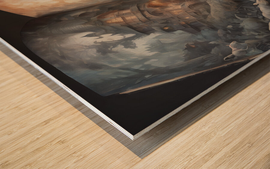 Fantasy Fable Book By ISHISH Wood print