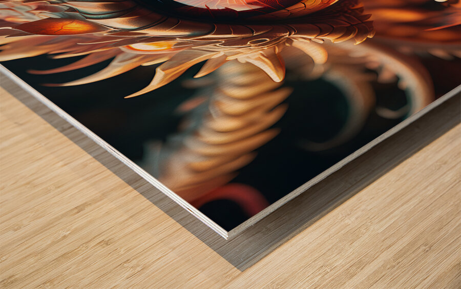 Eye of the Evil Dragon By ISHISH Wood print