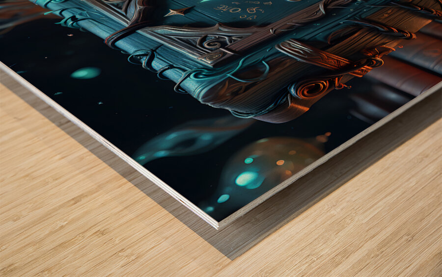 Wizards Spell Book By ISHISH Wood print