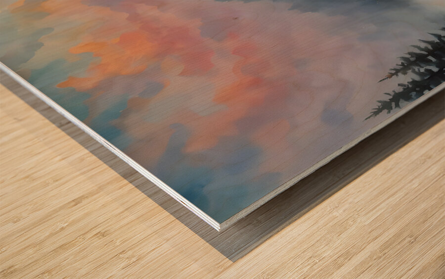 Whispering Clouds By ISHISH Wood print