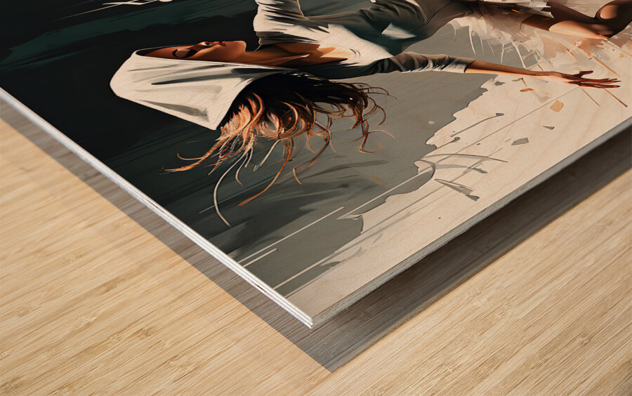 Hooded Ballerina By ISHISH Wood print