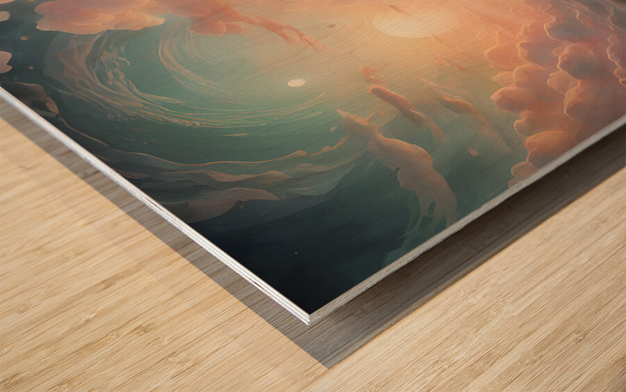 Whispering Clouds By ISHISH Wood print