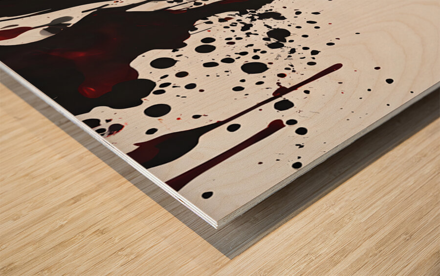 Blood Splashes Across Her Face By ISHISH Wood print