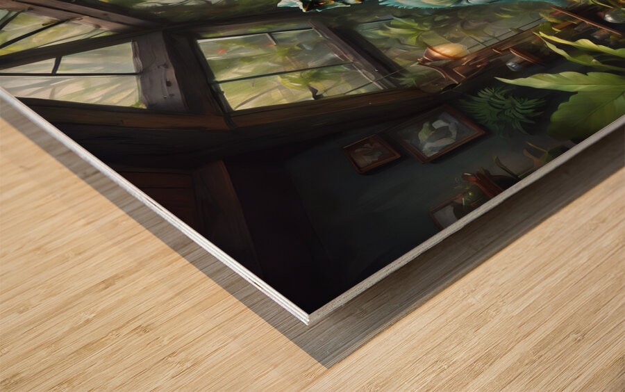 Jurassic Park Terrarium By ISHISH Wood print