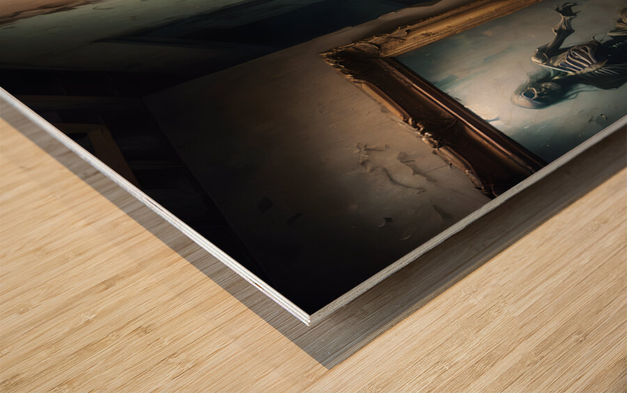 Bone-chilling Zombie By ISHISH Wood print