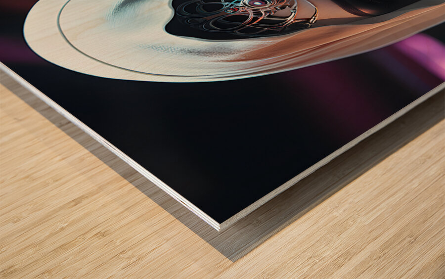 A Beautiful  Titanium Ghost Nymph By ISHISH Wood print