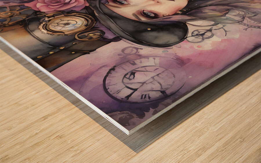 Lady Dreamy By ISHISH Wood print