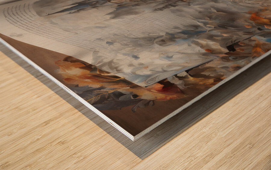 Fabled Castle Book By ISHISH Wood print