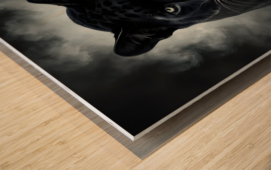 Mysterious Black Panther By ISHISH Wood print