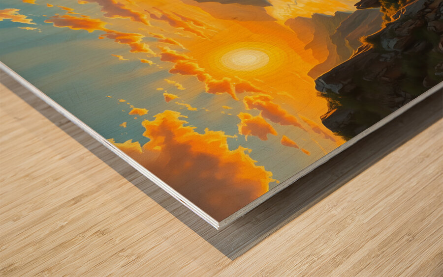 Suns Radiat Glow By ISHISH Wood print