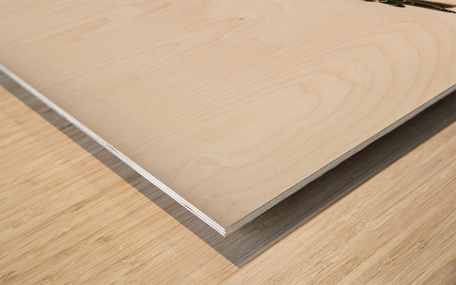 Eurasian skylark Alauda arvensis Wood print