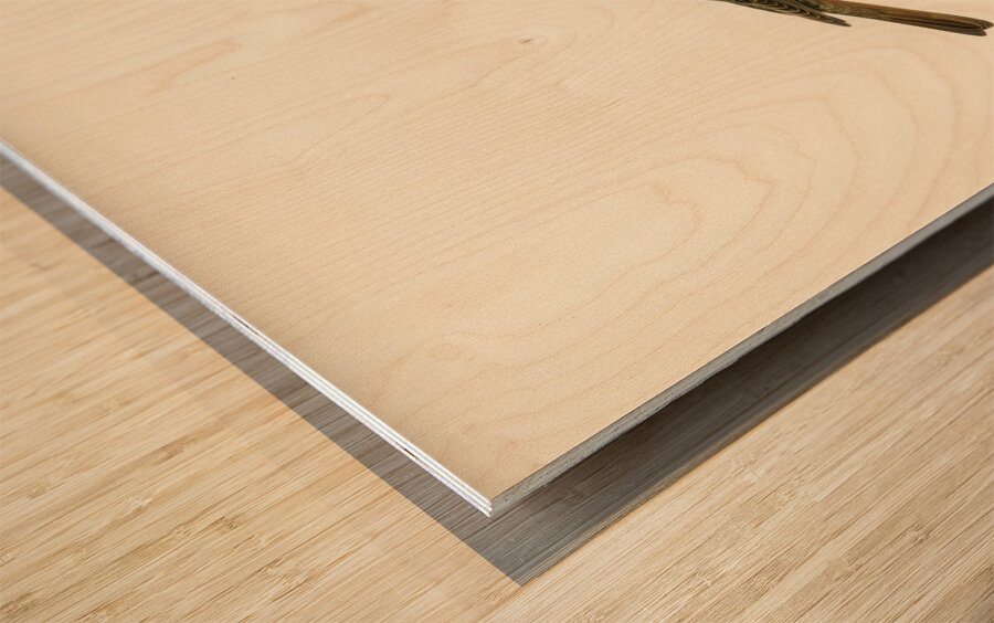 Thrush Nightingale Luscinia luscinia Wood print