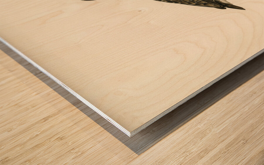 Water rail Rallus Aquaticus Wood print