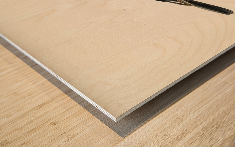 Eurasian jay Garrulus glandarius Wood print