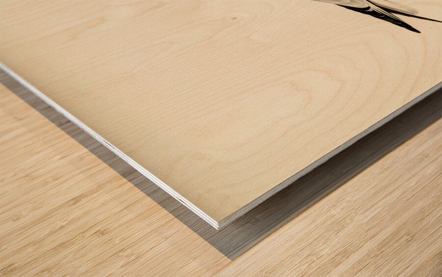 Black-headed gull Larus Ridibundus Wood print