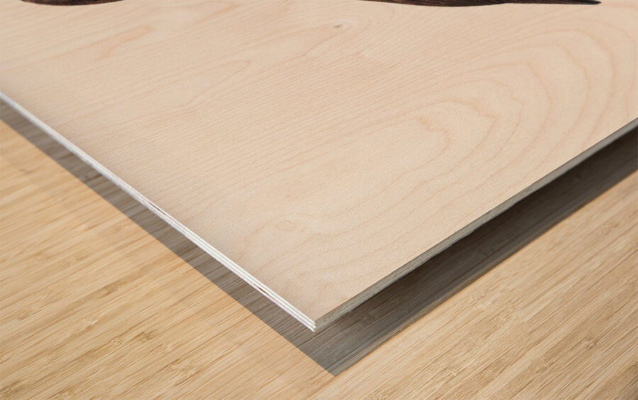 Black lory  Wood print