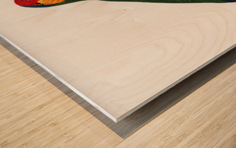 Red-lored parrot  Wood print