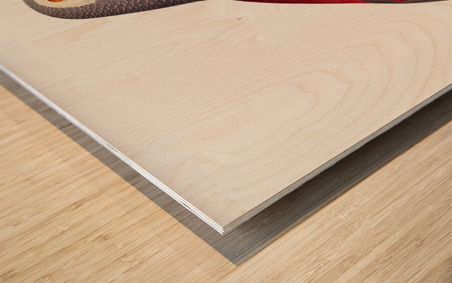 African grey parrot  Wood print