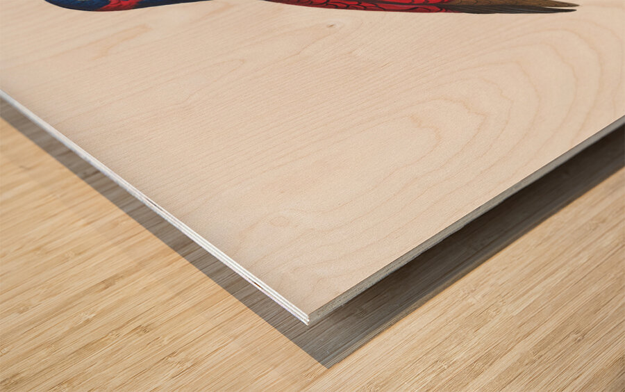 Red-and-blue lory  Wood print