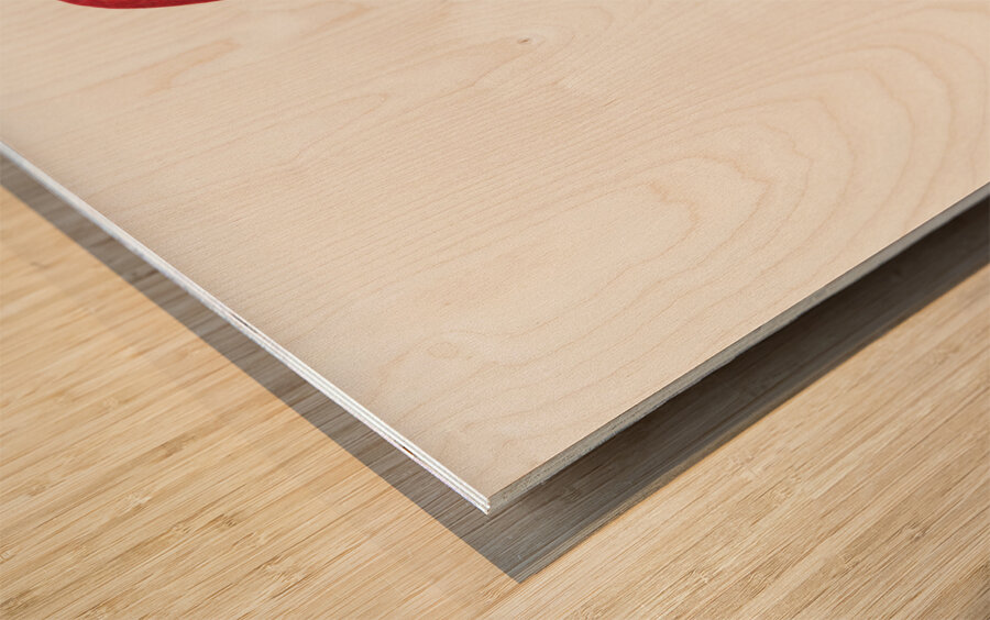 Crimson shining parrot  Wood print