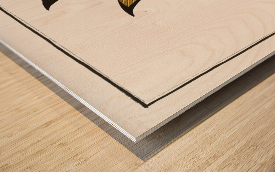 Chaetodon marginatus Wood print