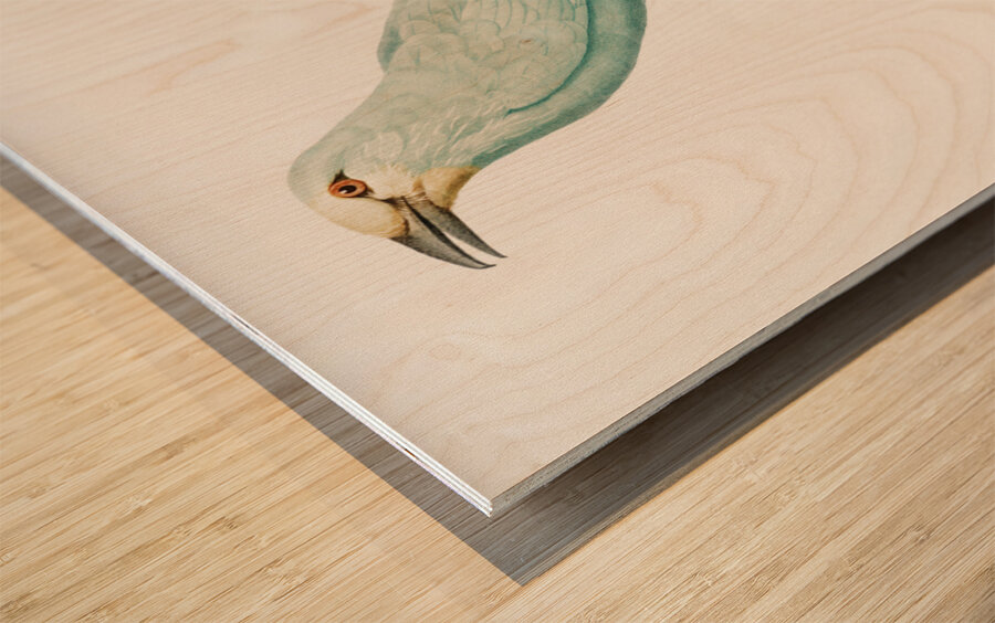 Green roller Wood print