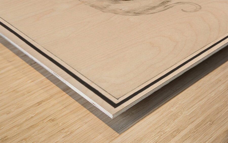 Greyhound in vintage style Wood print