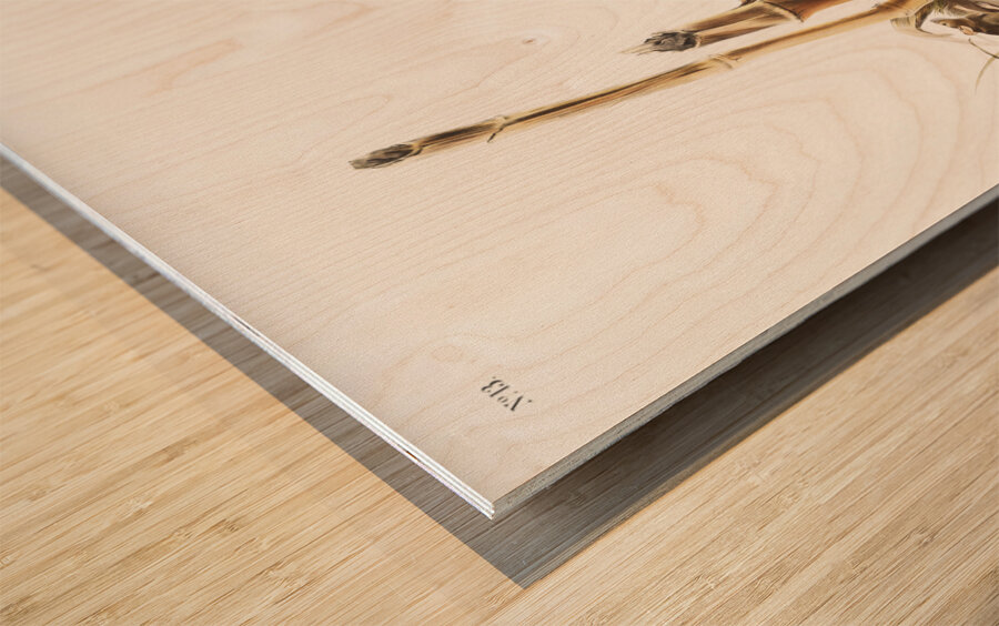 Little Harvest Mouse Mus minimus  Wood print