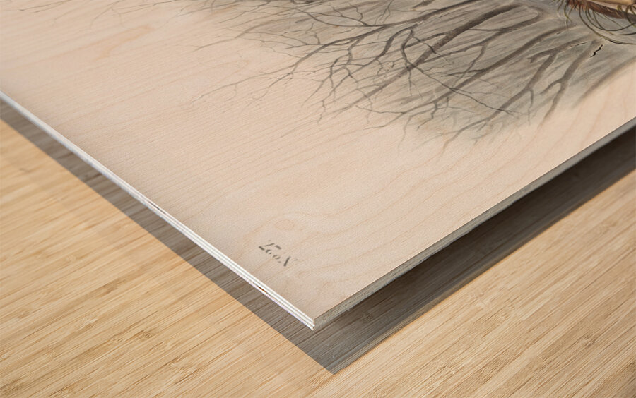 Meadow Mouse Arvicola richardsonii  Wood print