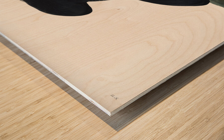 Black Vulture or Carrion Crow Wood print