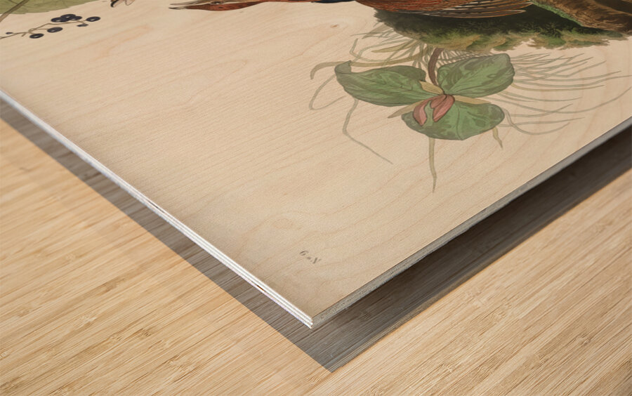 Ruffed Grouse Wood print