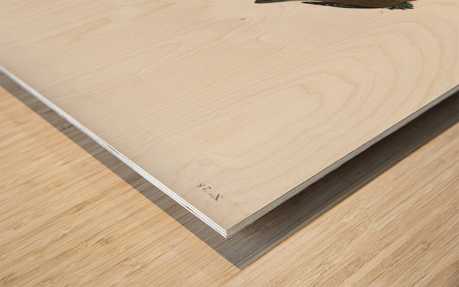 Pine Creeping Warbler Wood print