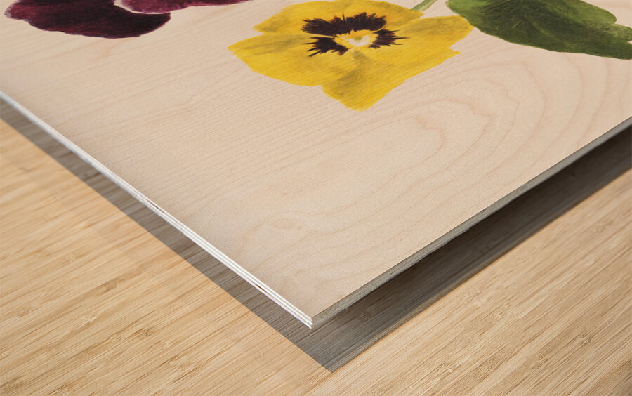 Pansies 1875 Wood print