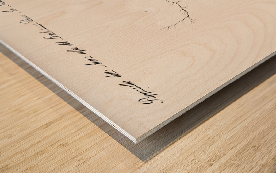 Pappagallo detto arara rossa del Brasile Macaw Wood print