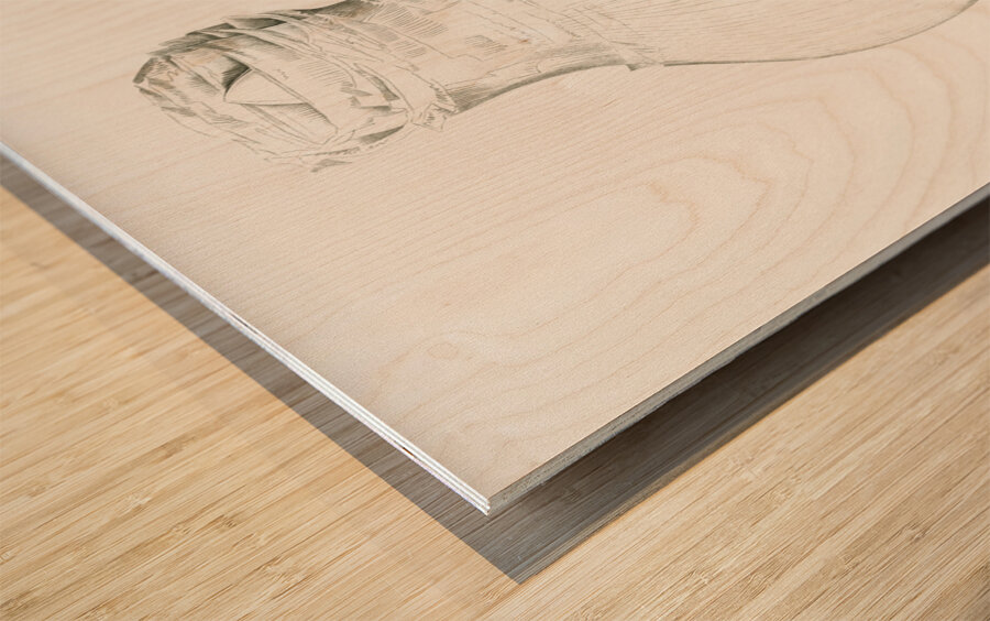 Daffodils illustration  Wood print