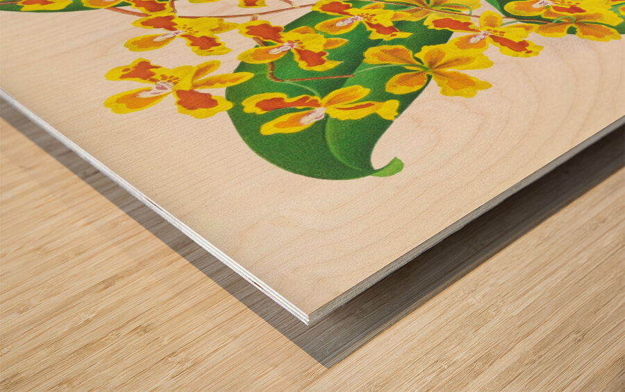 Oncidium sarcodes Wood print