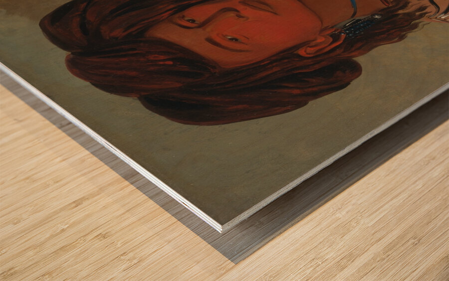 Ha-wón-je-tah One Horn Head Chief of the Miniconjou Tribe Impression sur bois