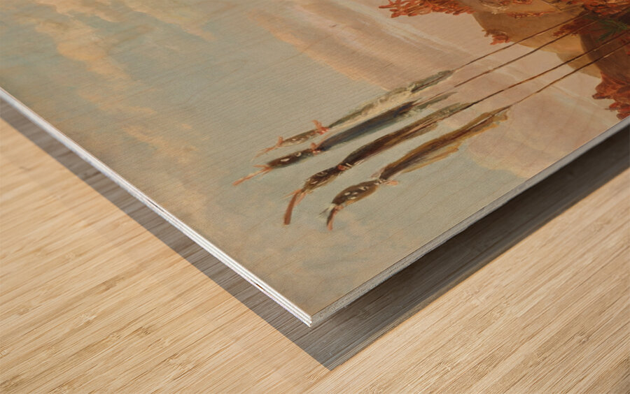 Bull Dance Mandan O-Kee-Pa Ceremony 1832 Wood print