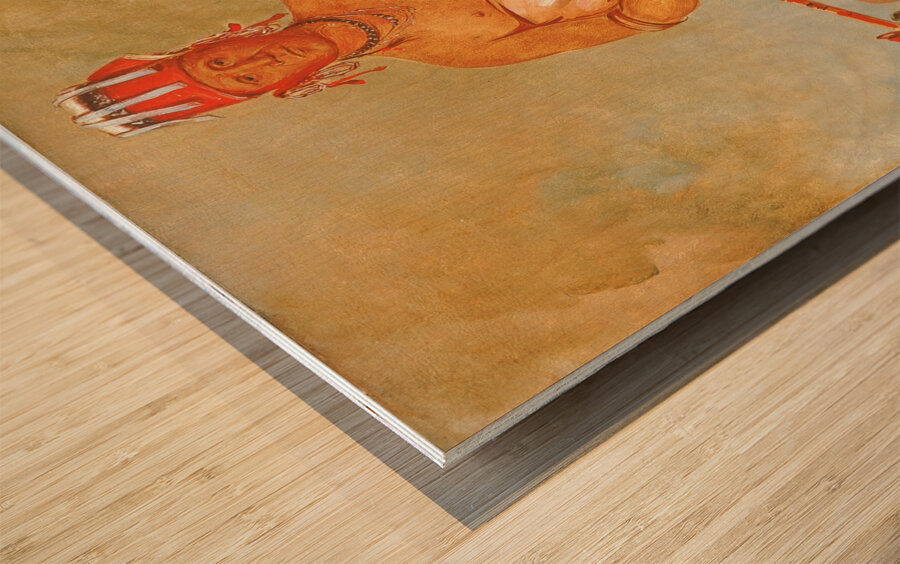 A’h-Sha-La-Cóots-Ah Mole In The Forehead Chief of The Republican Pawnee 1832  Wood print